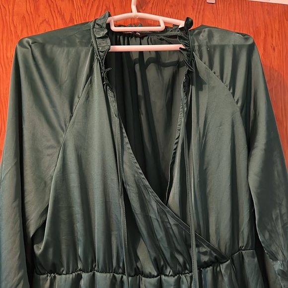 Shein Curve Green Surplice Dress 2XL - Picture 6 of 7